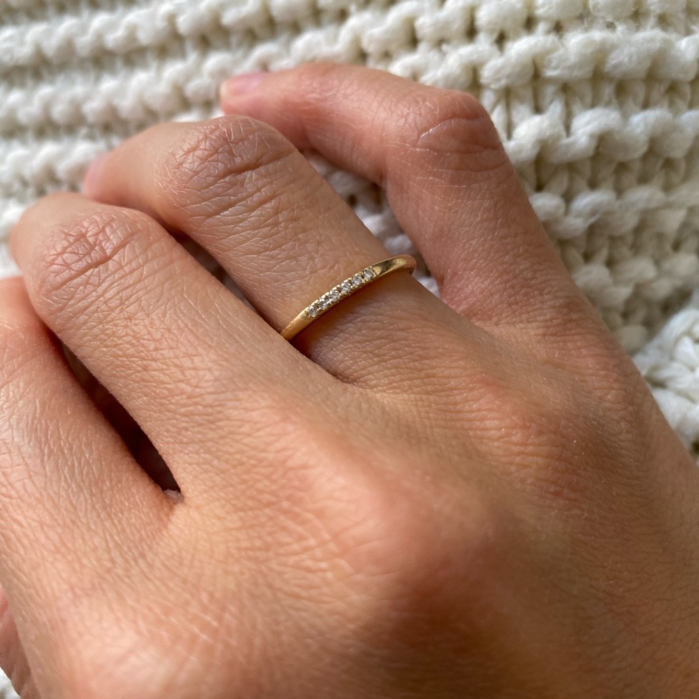 Mejuri diamonds line ring size 5